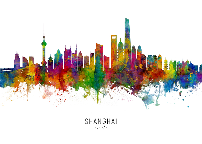 Shanghai China Skyline