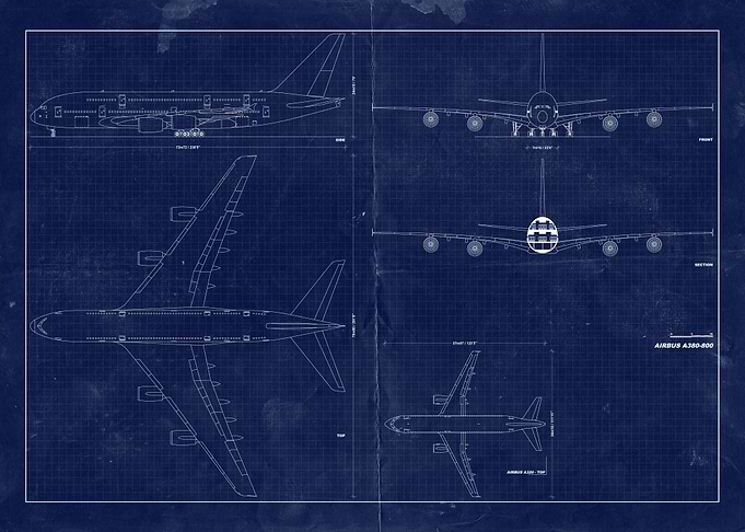 Airbus A380-800 blueprint