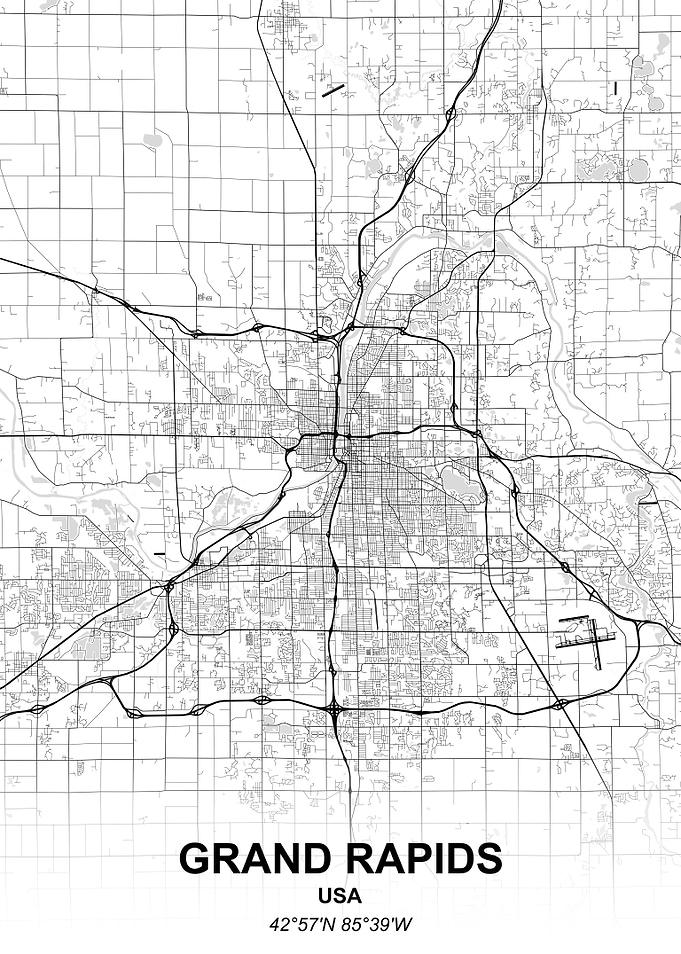 Grand Rapids USA city map