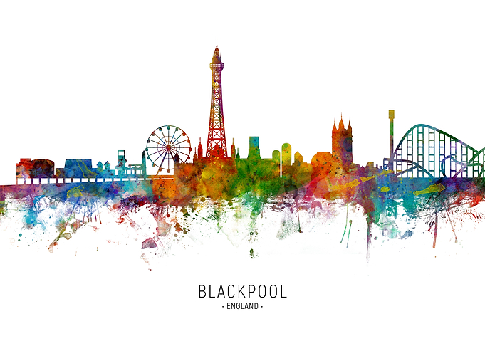 Blackpool England Skyline