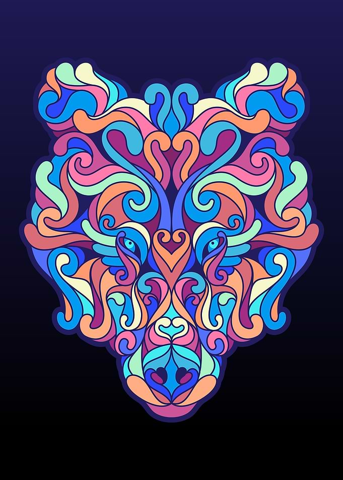 Decorative Colorful Bear