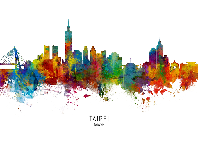 Taipei Taiwan Skyline