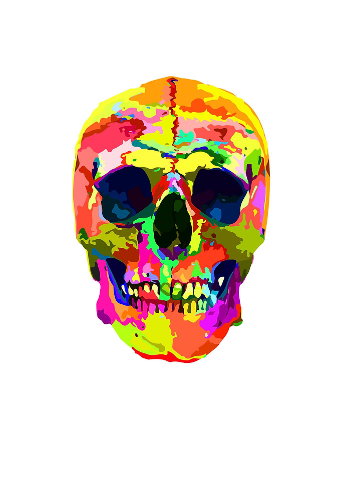 Colourful Skull