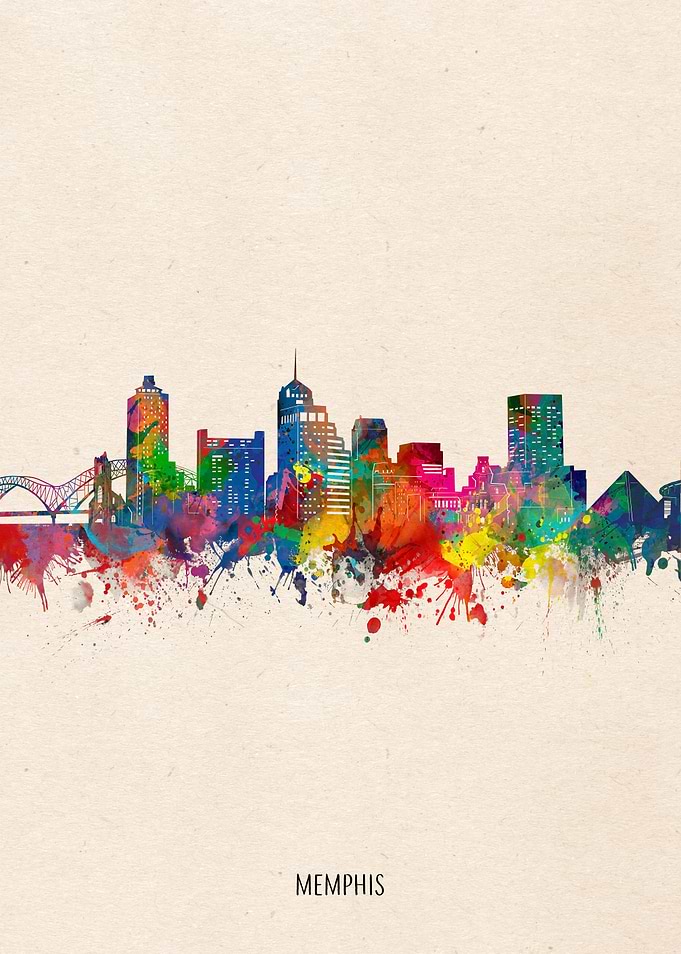 memphis watercolor