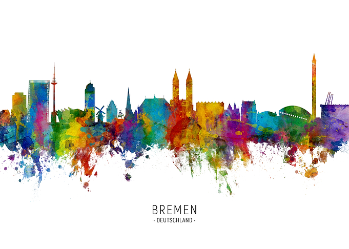 Bremen Deutschland Skyline