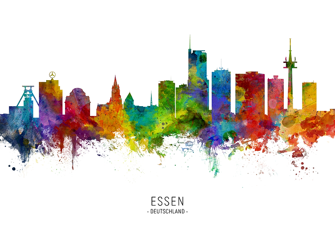 Essen Deutschland Skyline