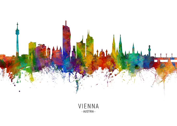 Vienna Austria Skyline