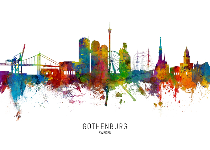 Gothenburg Sweden Skyline