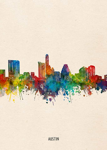 austin watercolor