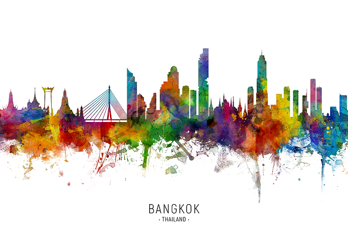 Bangkok Thailand Skyline
