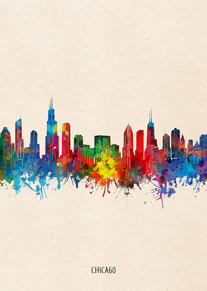chicago watercolor
