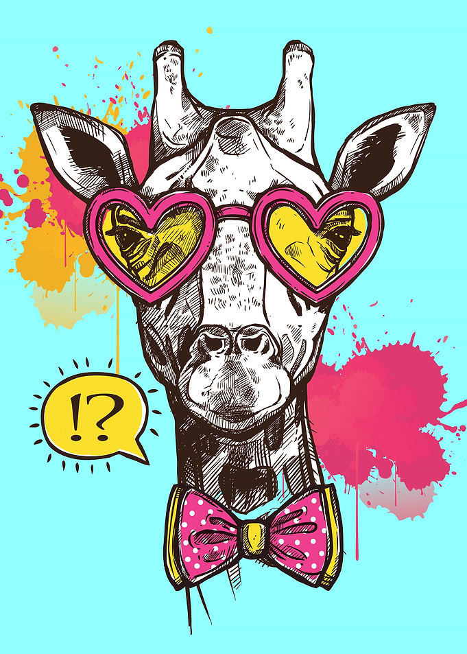 Hipster Giraffe