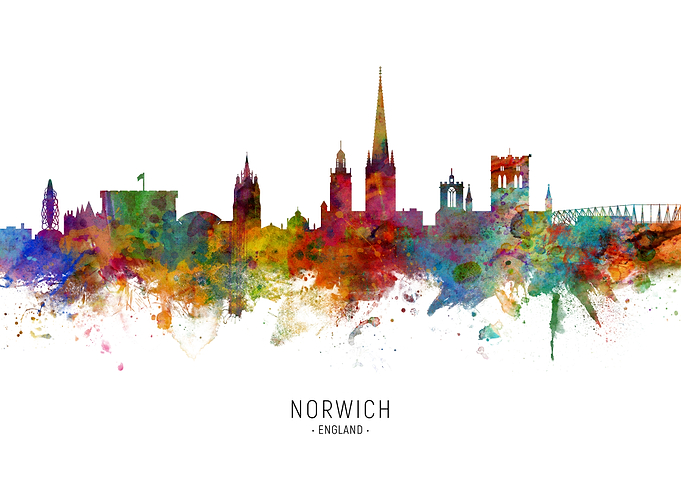 Norwich England Skyline