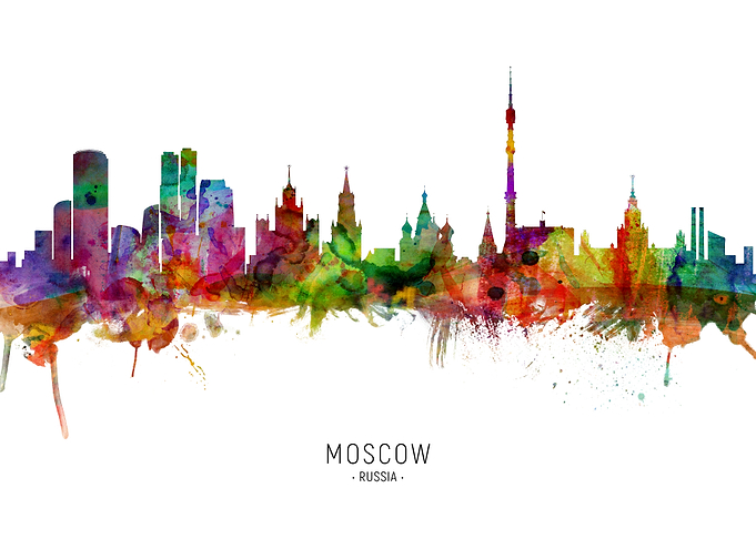 Moscow Russia Skyline