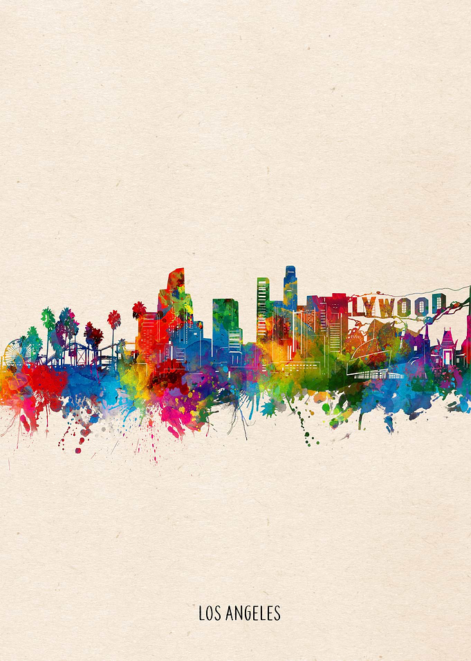 los angeles watercolor