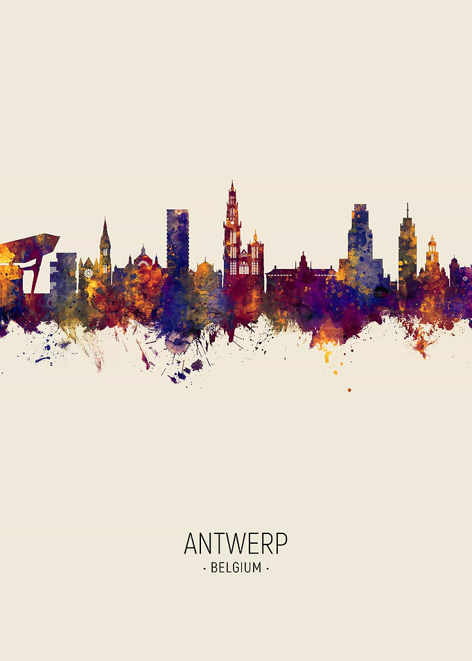 Antwerp Belgium Skyline