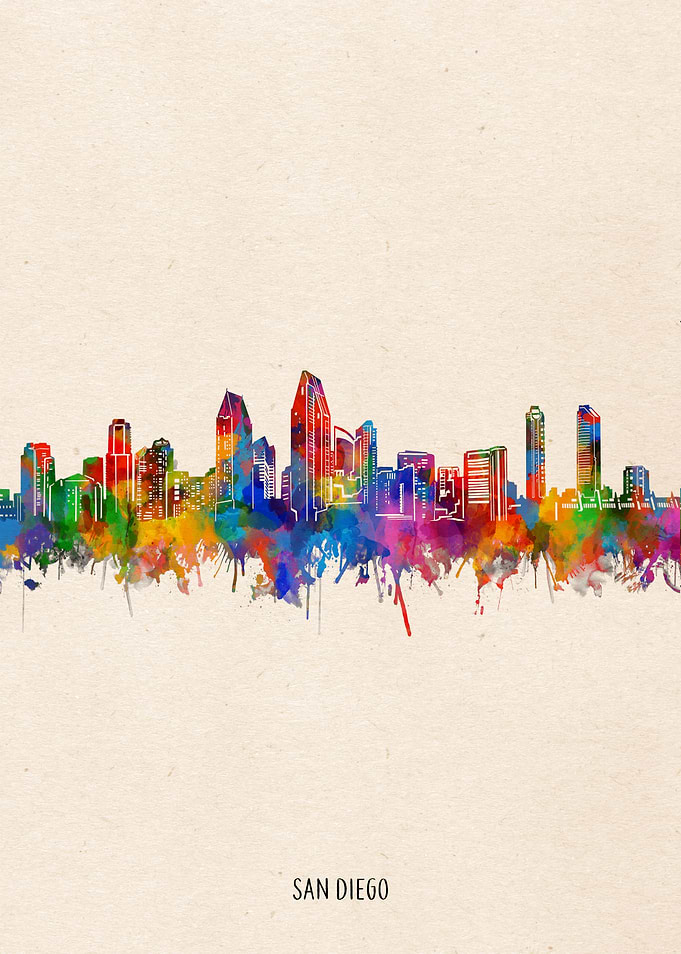 san diego watercolor