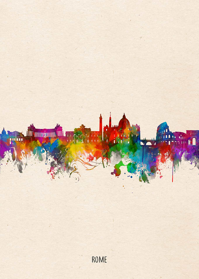 rome watercolor