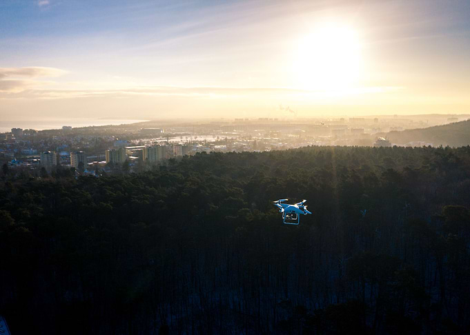Aerial drone shot