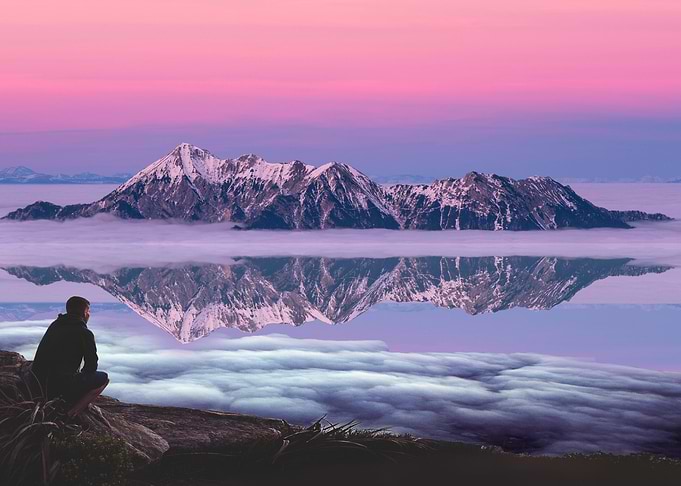 Amazing sunset view