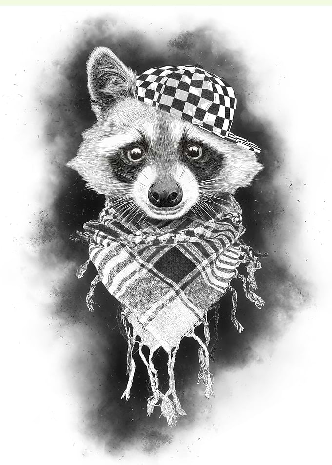Rocco Raccoon WHITE