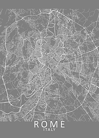 Rome Grey City Map 3D