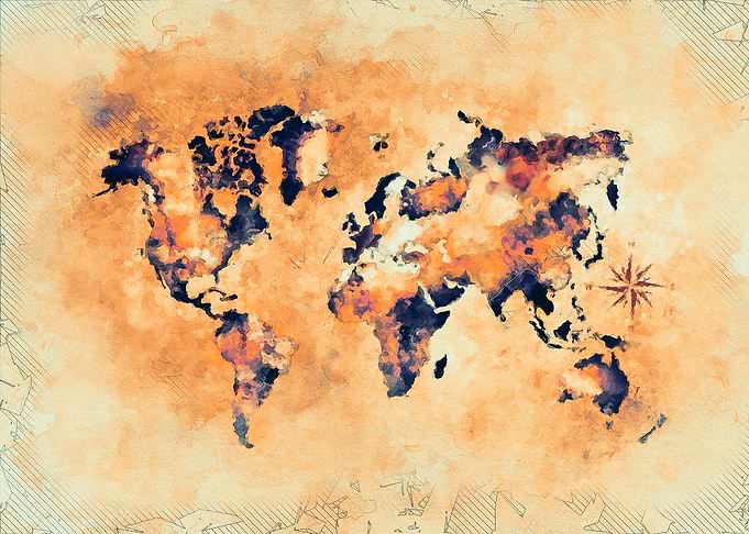 world map global warming