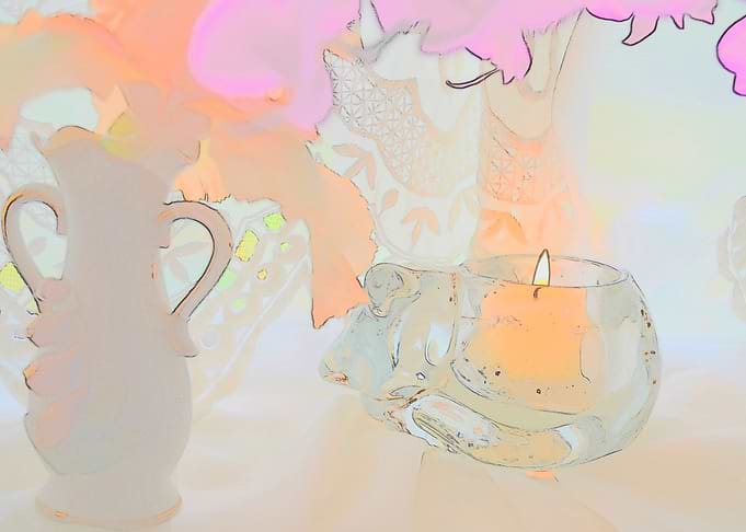 Kitten Candle flame