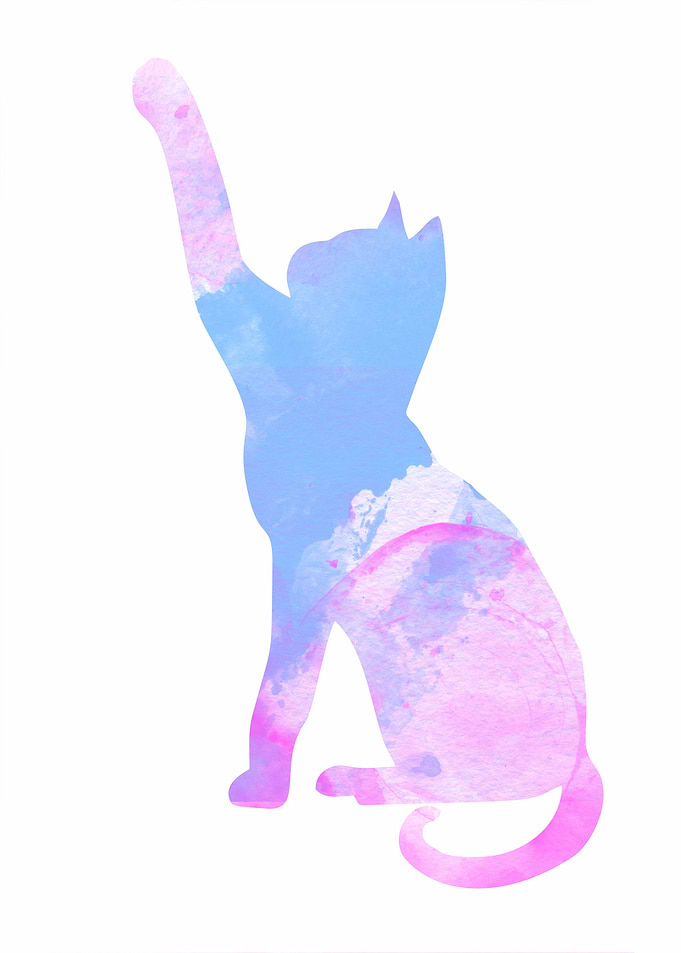 Amazing watercolor cat