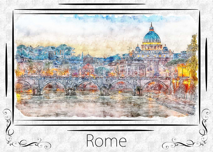 Rome Sant Angelo Bridge