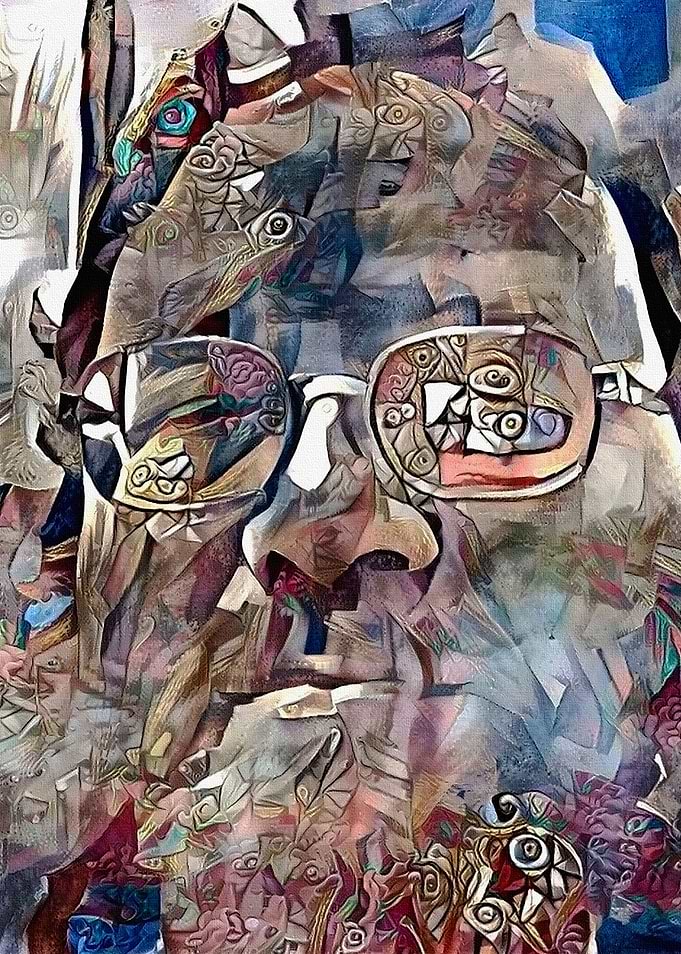 Bearded man in glasses