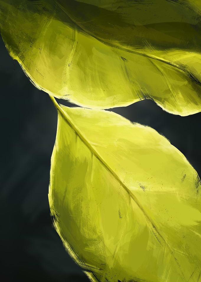 green leaves