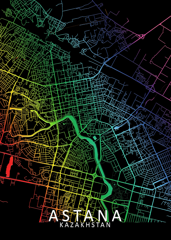 Astana Rainbow City Map