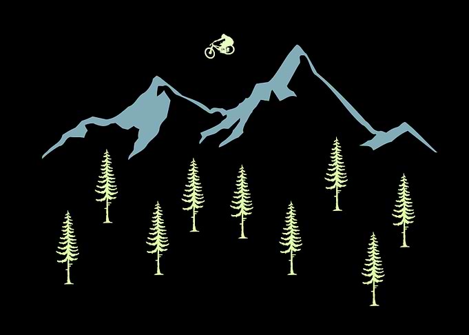 Mountains Trees Bike