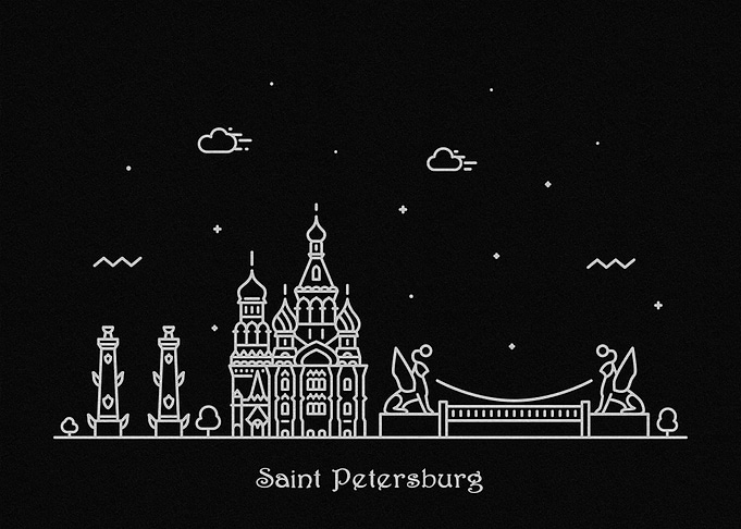 Saint Petersburg Skyline