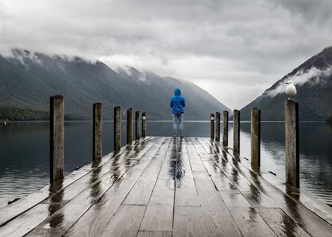 Lonely On Wodden Dock