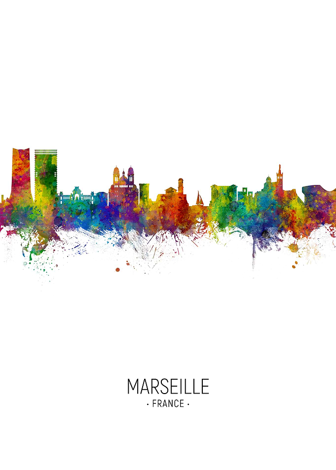 Marseille France Skyline
