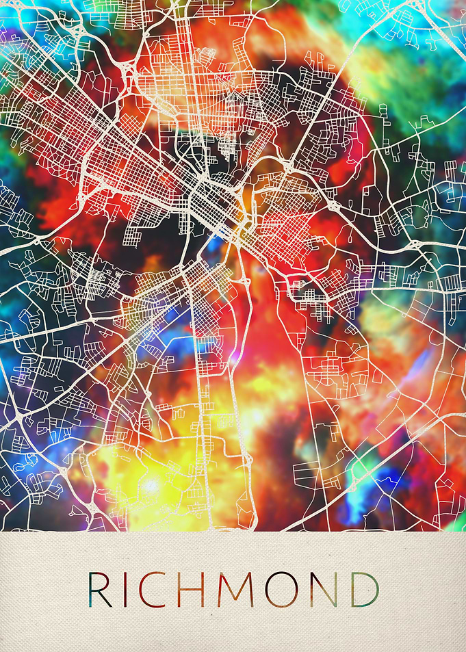 Richmond Watercolor Map