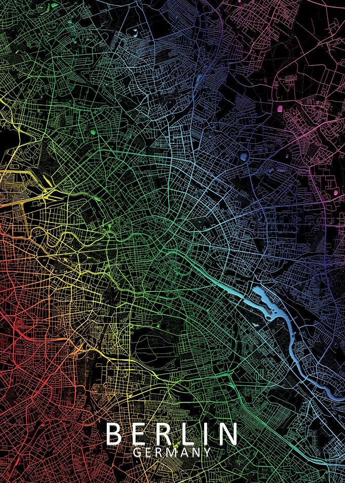 Berlin Rainbow city map