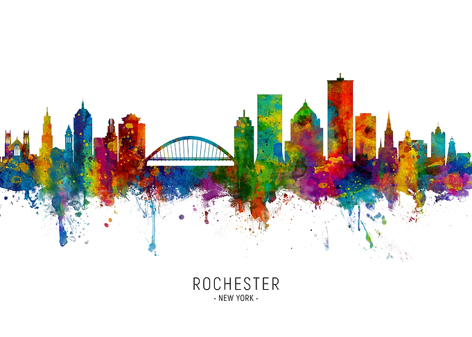 Rochester New York Skyline