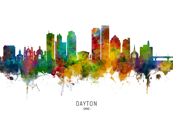 Dayton Ohio Skyline