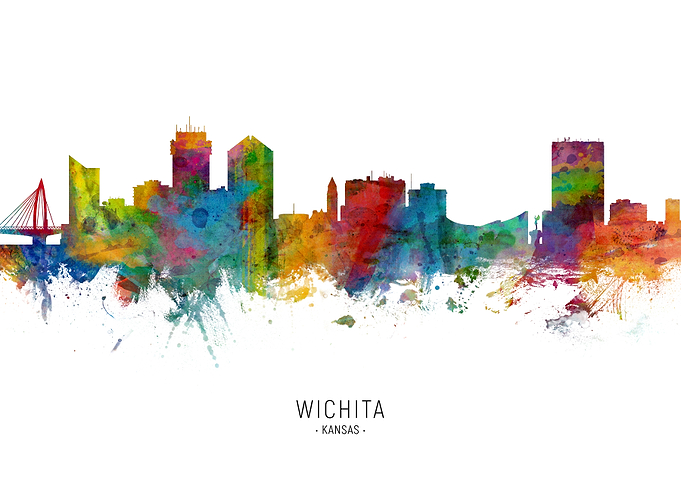 Wichita Kansas Skyline