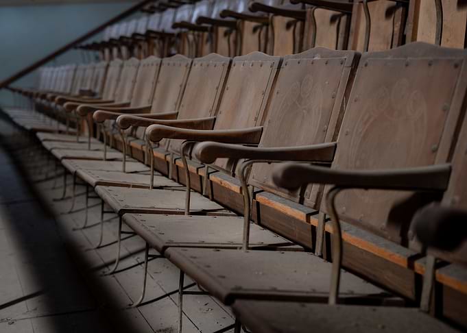 Seats of an old theater