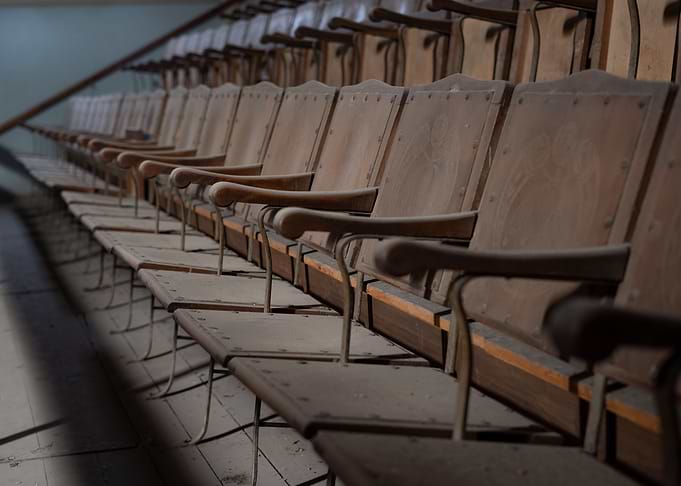 Seats of an old theater