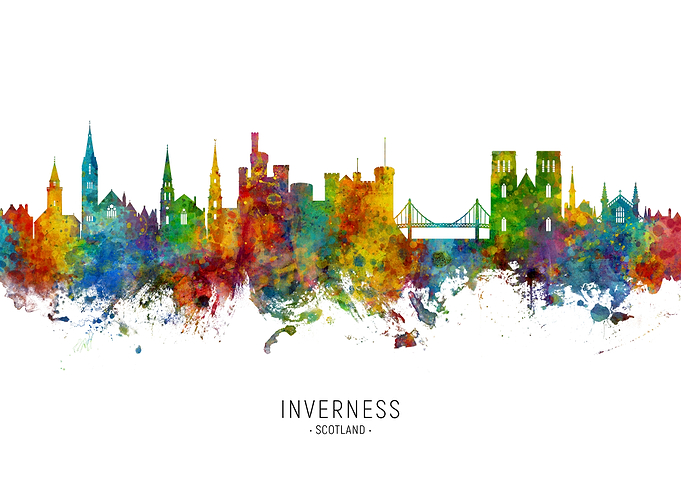 Inverness Scotland Skyline