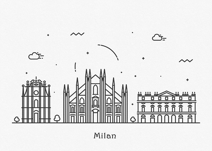 Milan City Skyline