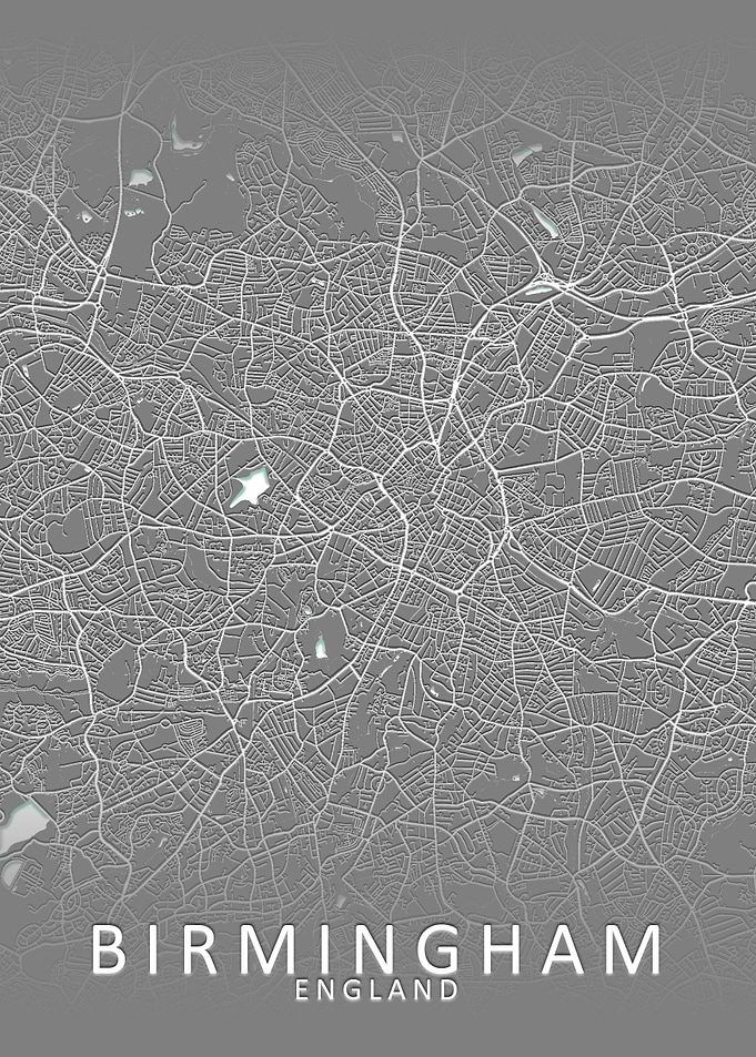 Birmingham Grey City Map