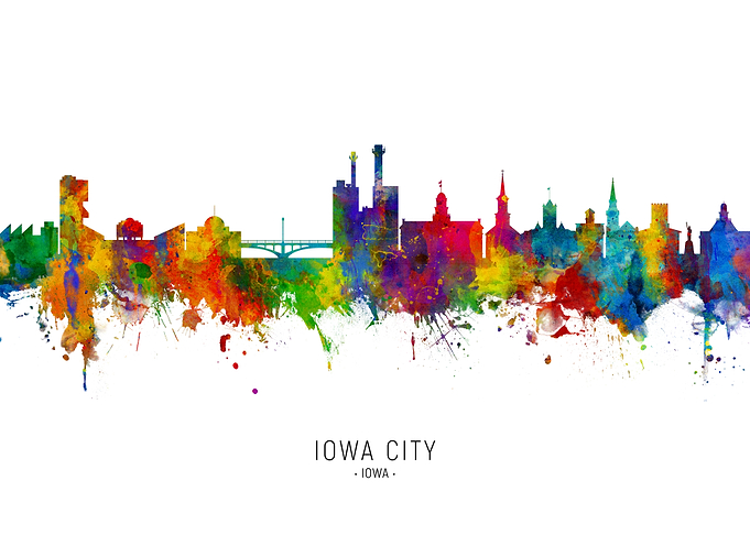 Iowa City Iowa Skyline
