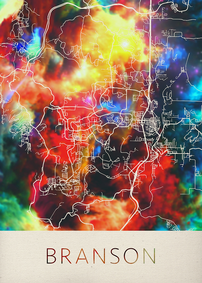 Branson Watercolor Map