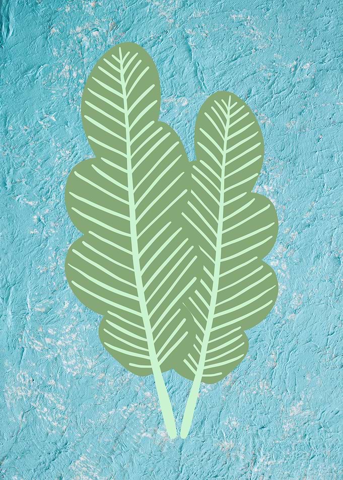 Tropical Blue Leaf